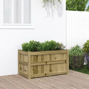 Jardinière en bois de pin imprégné 90x50x50 cm v6150 Vetonek