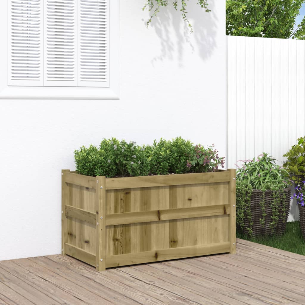 Jardinière en bois de pin imprégné 90x50x50 cm v6150 Vetonek
