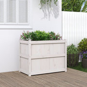 Jardinière en pin blanc massif 90x50x70 cm v6181 Vetonek