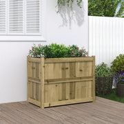 Jardinière en bois de pin imprégné 90x50x70 cm v6204 Vetonek