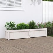 Jardinière en pin blanc massif 150x31x31 cm v6235 Vetonek