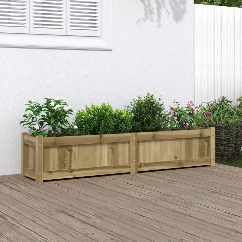 Jardinière en bois de pin imprégné 150x31x31 cm v6273 Vetonek