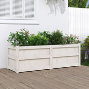Jardinière en pin blanc massif 150x50x50 cm v6303 Vetonek