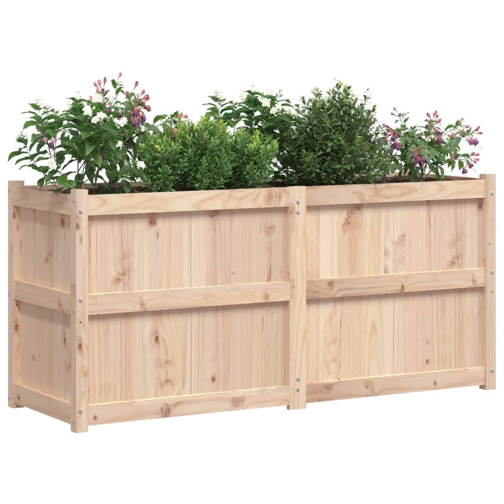 Jardinera de madera maciza de pino 150x50x70 cm vidaXL