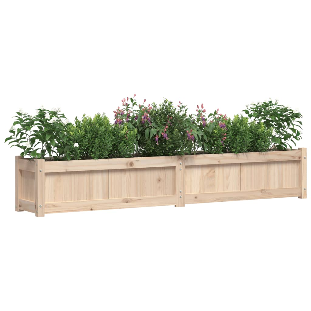 Jardinera de madera maciza de pino 180x31x31 cm vidaXL