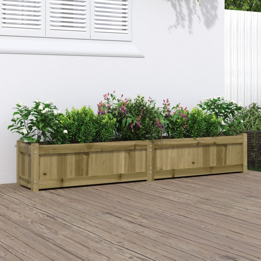 Jardinière en bois de pin imprégné 180x31x31 cm v6433 Vetonek