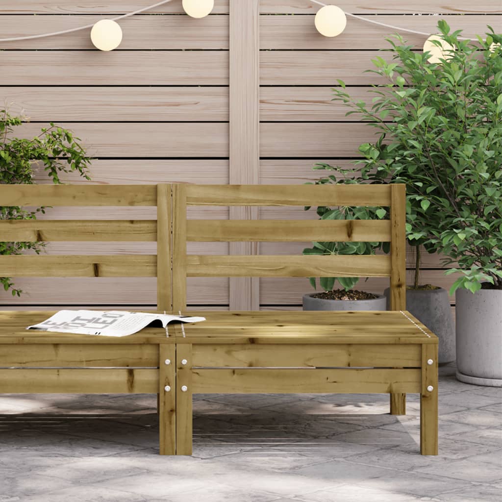 Garden sofa without stuffed wood impregnated pine