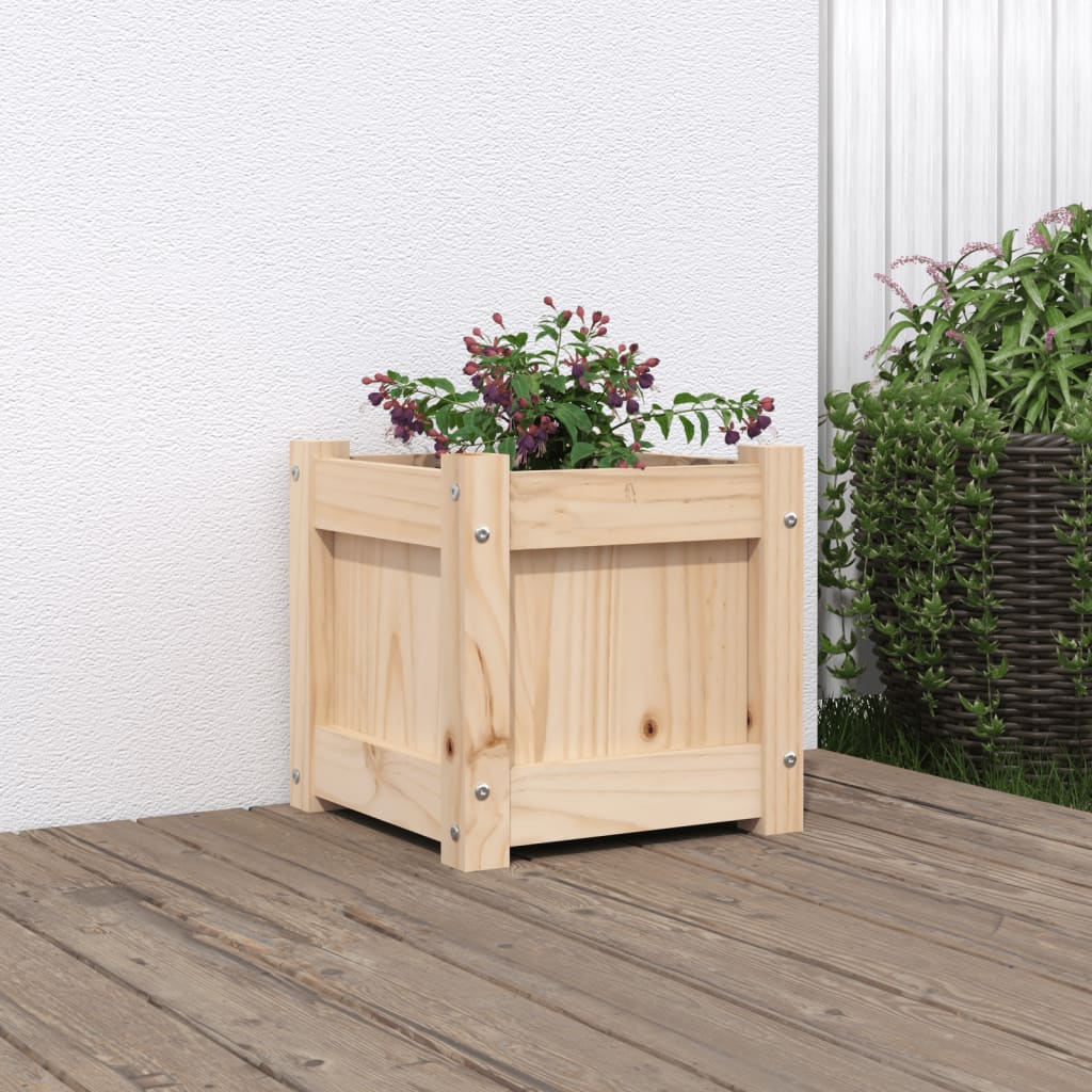 Vetonek Jardinera madera maciza de pino 31x31x31 cm