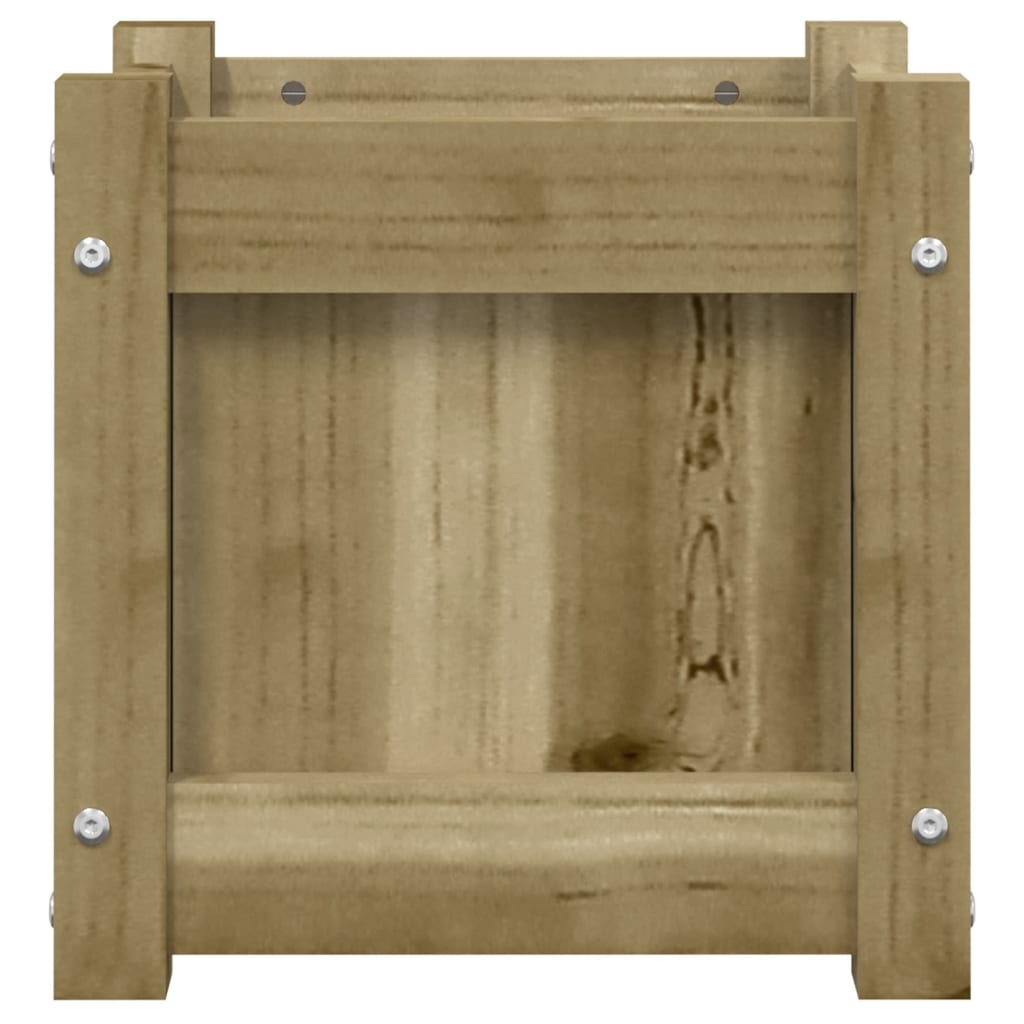 Jardinera madera maciza de pino impregnada 31x31x31 cm vidaXL