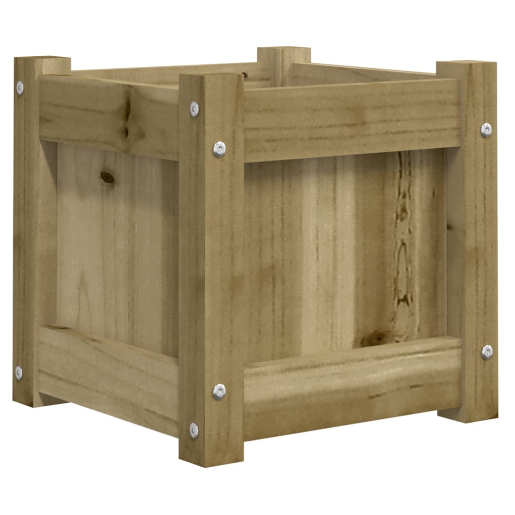 Jardinera madera maciza de pino impregnada 31x31x31 cm vidaXL