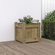 Jardinière en bois de pin massif imprégné 31x31x31 cm v9540 Vetonek