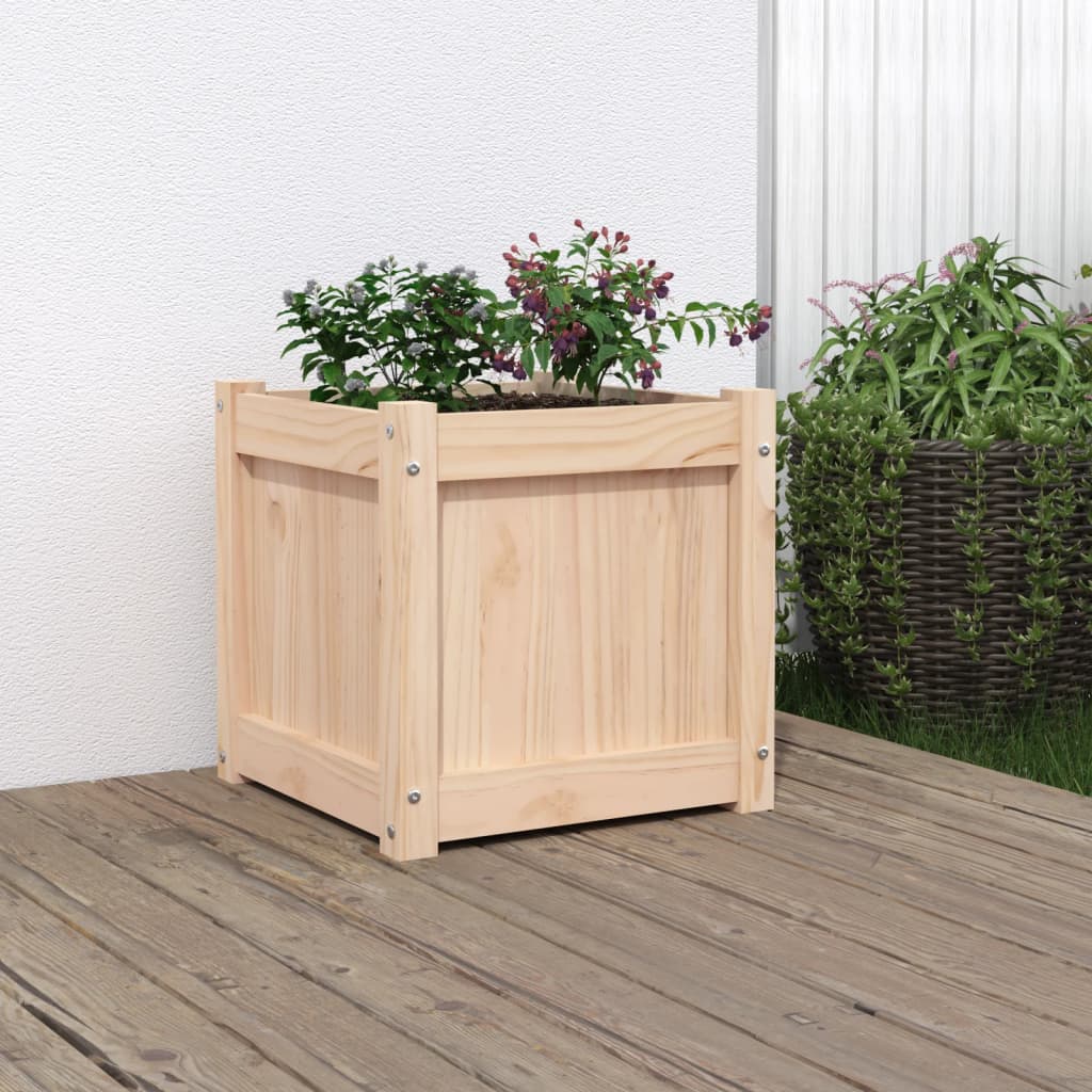 Vetonek Jardinera madera maciza de pino 40x40x40 cm