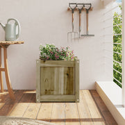 Jardinière en bois de pin massif imprégné 40x40x40 cm v9649 - Vetonek
