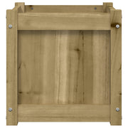 Jardinière en bois de pin massif imprégné 40x40x40 cm v9649 - Vetonek