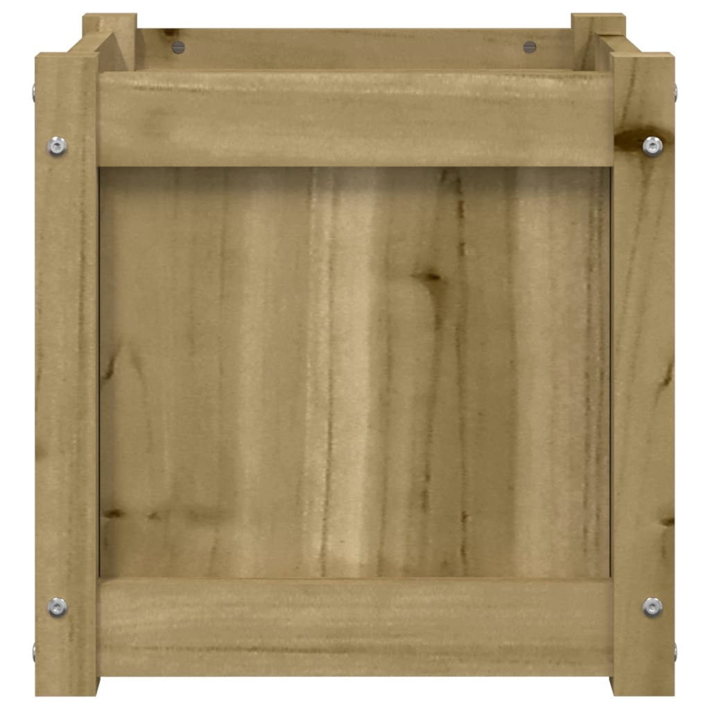 Jardinière en bois de pin massif imprégné 40x40x40 cm v9649 - Vetonek