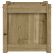 Jardinière en bois de pin massif imprégné 40x40x40 cm v9649 - Vetonek