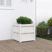Jardinière en pin blanc massif 50x50x50 cm v9687 Vetonek
