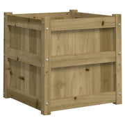 Vetonek Jardinière en bois de pin massif imprégné 50x50x50 cm