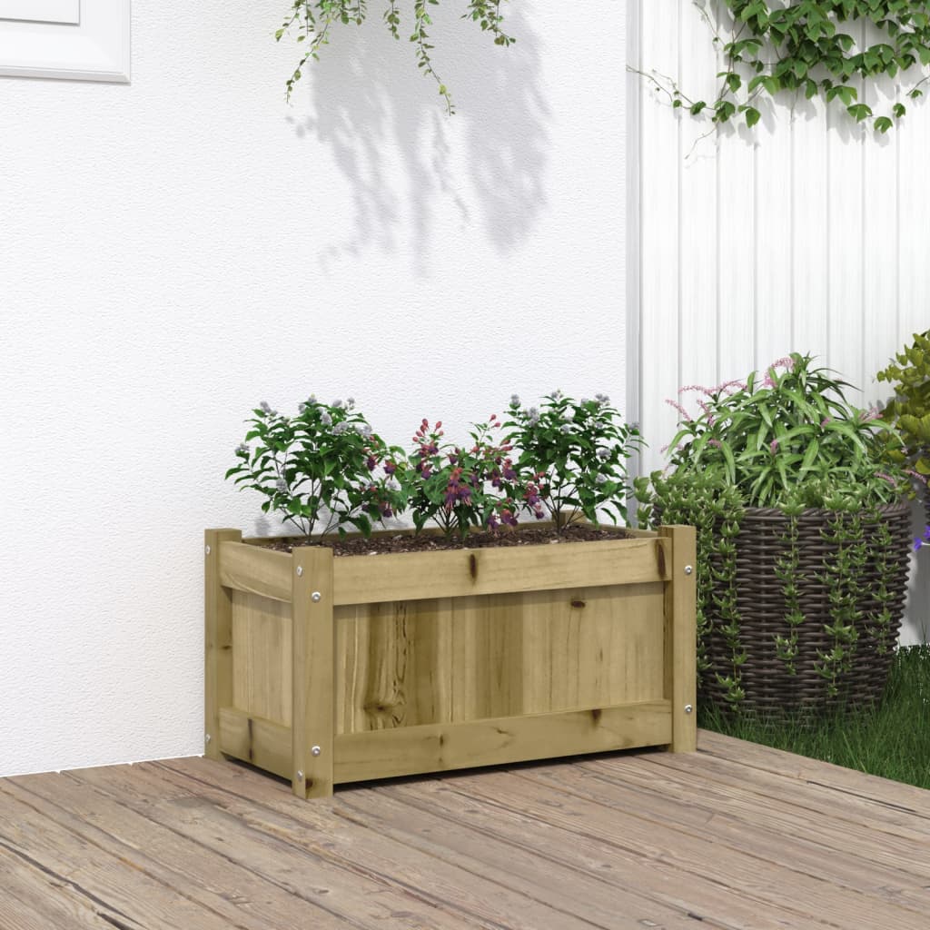 Jardinière en bois de pin imprégné 60x31x31 cm v9854 Vetonek