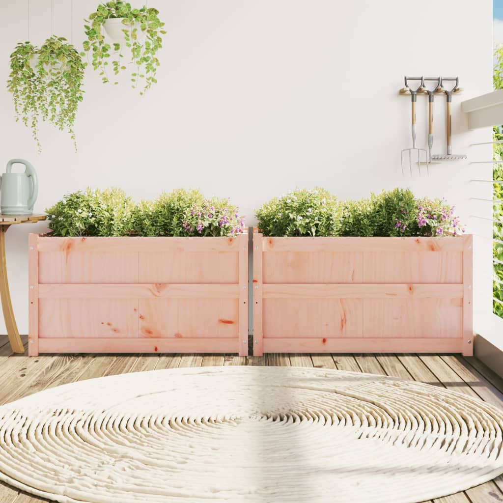 Jardineras de jardín 2 unidades madera maciza douglas v9908 - Vetonek
