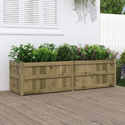 Jardinière en bois de pin imprégné 180x50x50 cm v0027 Vetonek