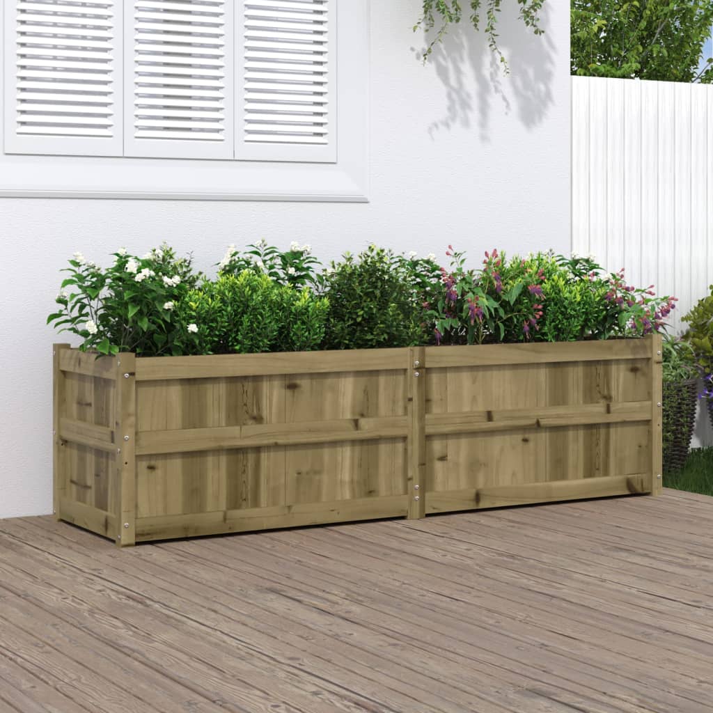 Jardinière en bois de pin imprégné 180x50x50 cm v0027 Vetonek