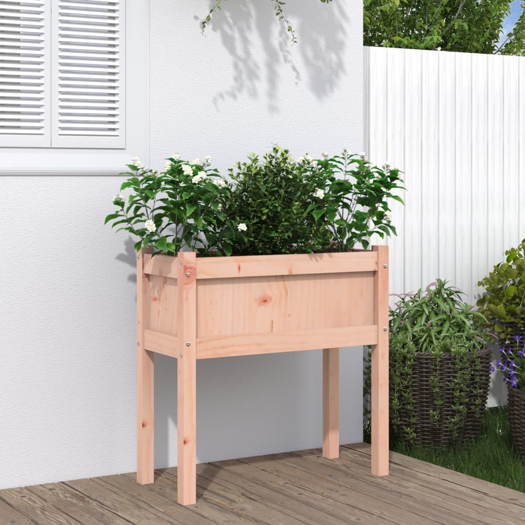 Vetonek Jardinera con patas madera maciza de abeto Douglas 70x31x70 cm