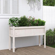 Jardinière avec pieds en bois de pin blanc massif 110x31x70 cm v0157 Vetonek