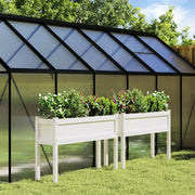 Jardineras exterior con patas 2 uds madera maciza pino blanco v0164 Vetonek