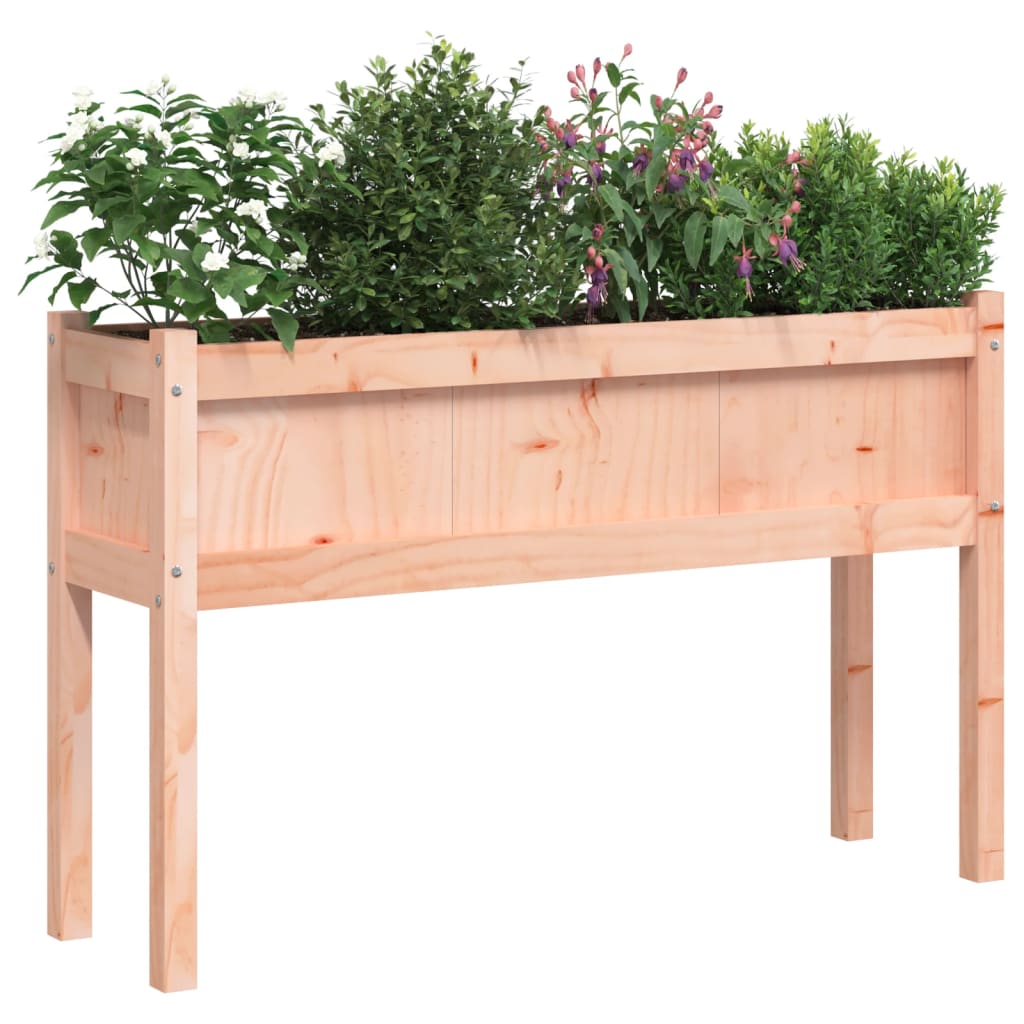 Jardinera con patas madera maciza de abeto Douglas 110x31x70 cm vidaXL