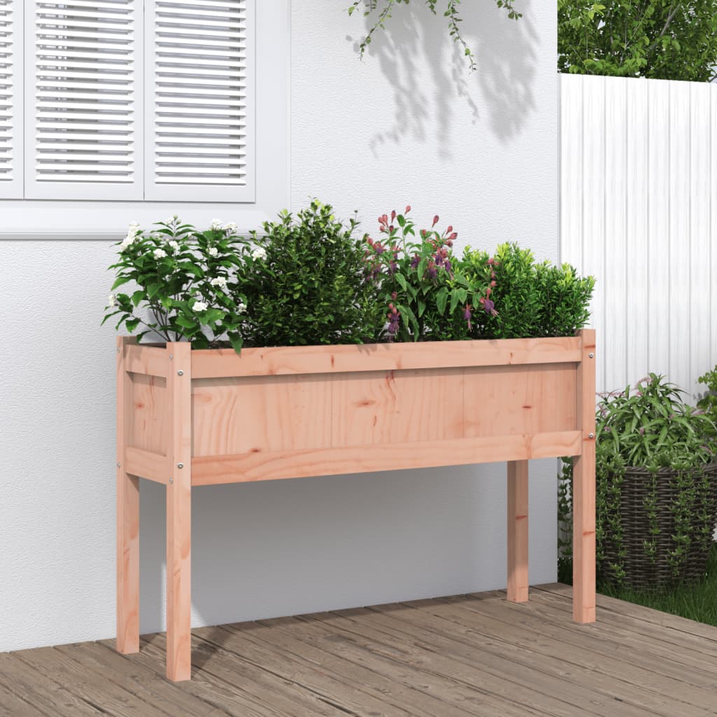 Jardinera con patas madera maciza de abeto Douglas 110x31x70 cm vidaXL