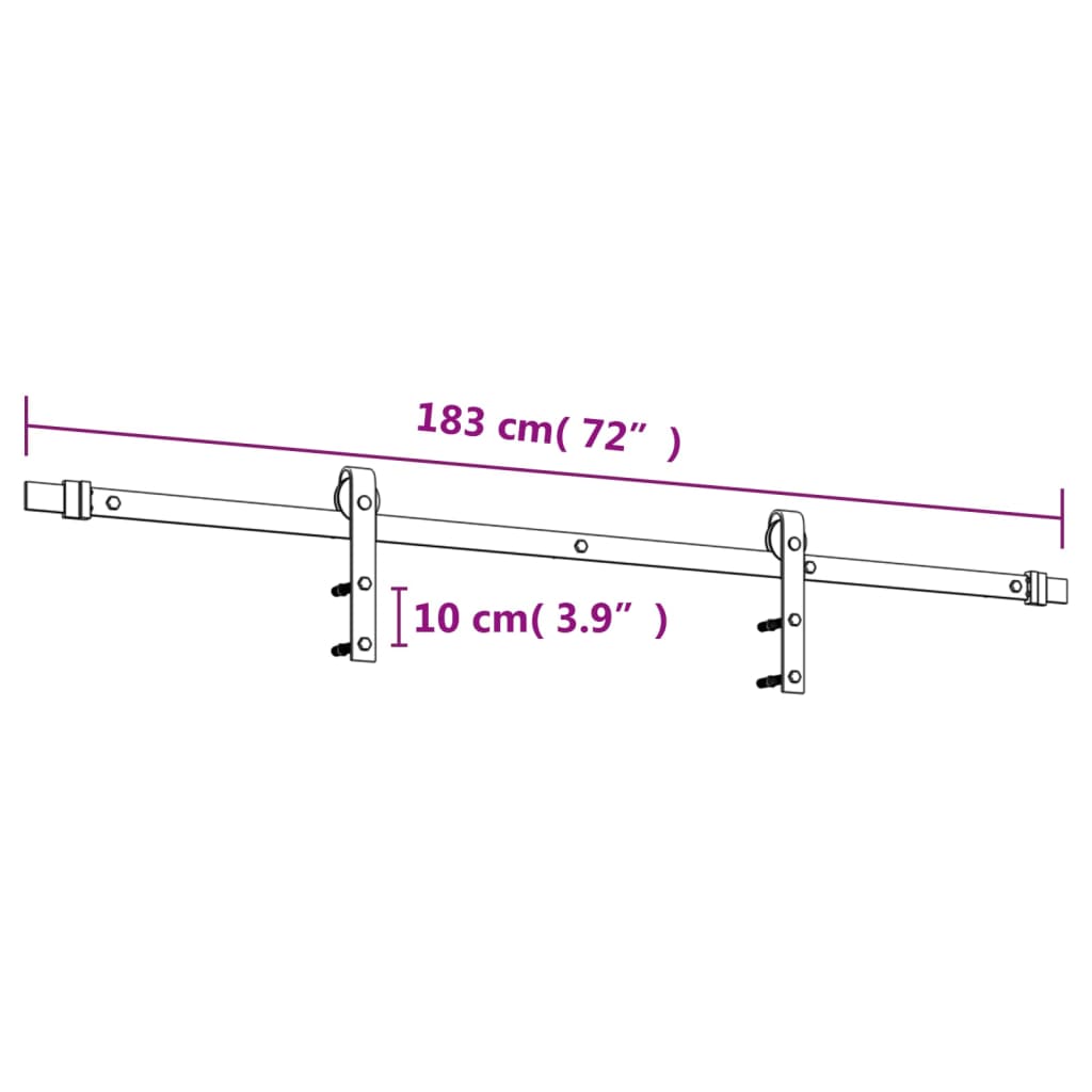 Puerta corredera con herrajes madera maciza de pino 85x210 cm vidaXL