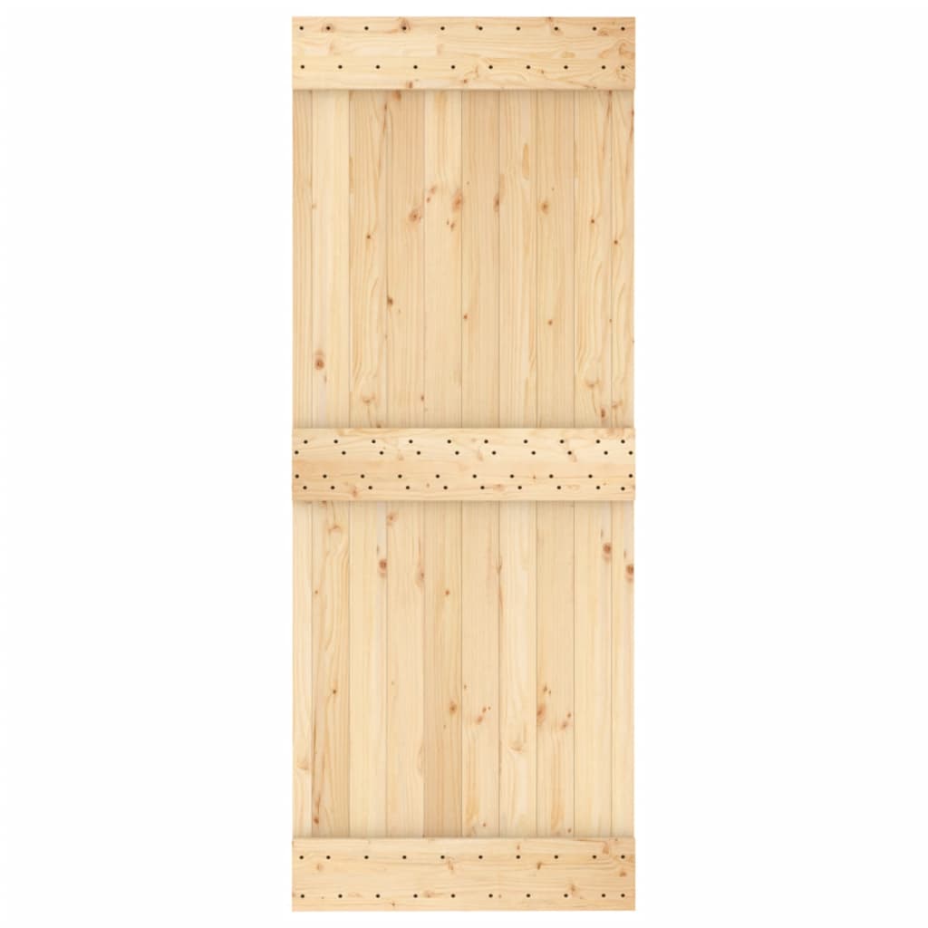 Puerta corredera con herrajes madera maciza de pino 80x210 cm vidaXL