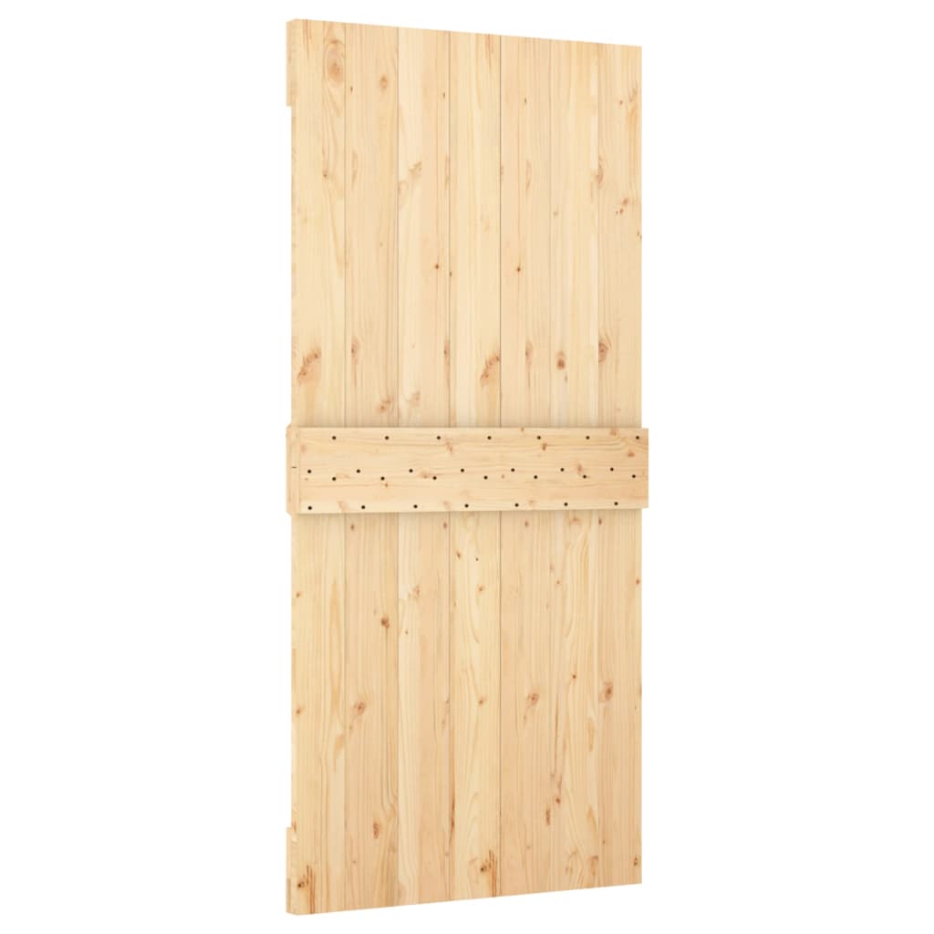 Puerta corredera con herrajes madera maciza de pino 95x210 cm vidaXL