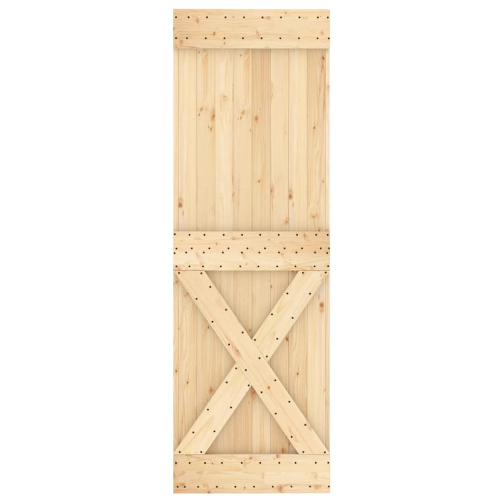 Puerta corredera con herrajes madera maciza de pino 70x210 cm vidaXL