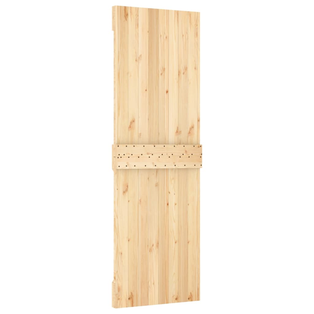 Puerta corredera con herrajes madera maciza de pino 70x210 cm - Vetonek