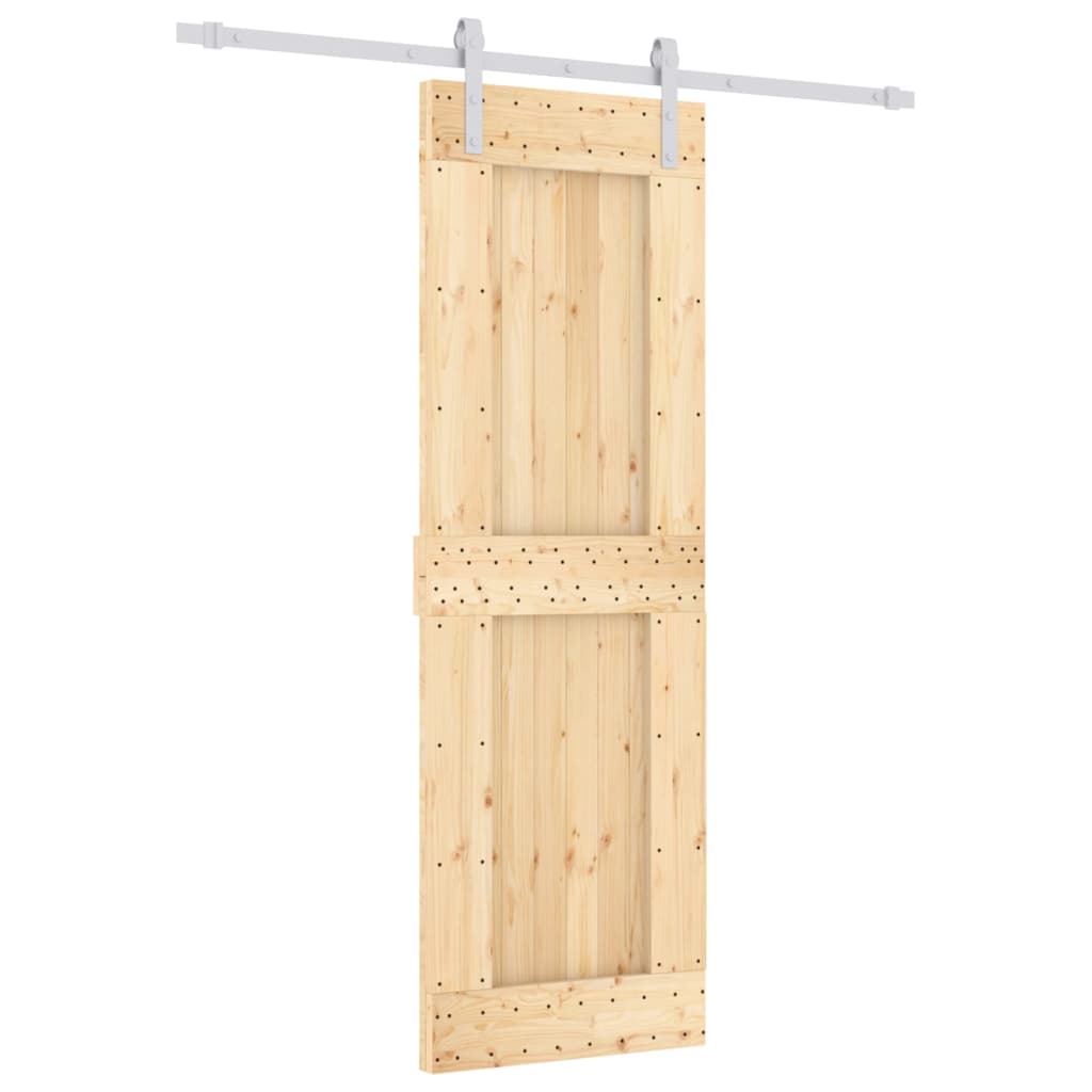 Puerta corredera con herrajes madera maciza de pino 70x210 cm vidaXL