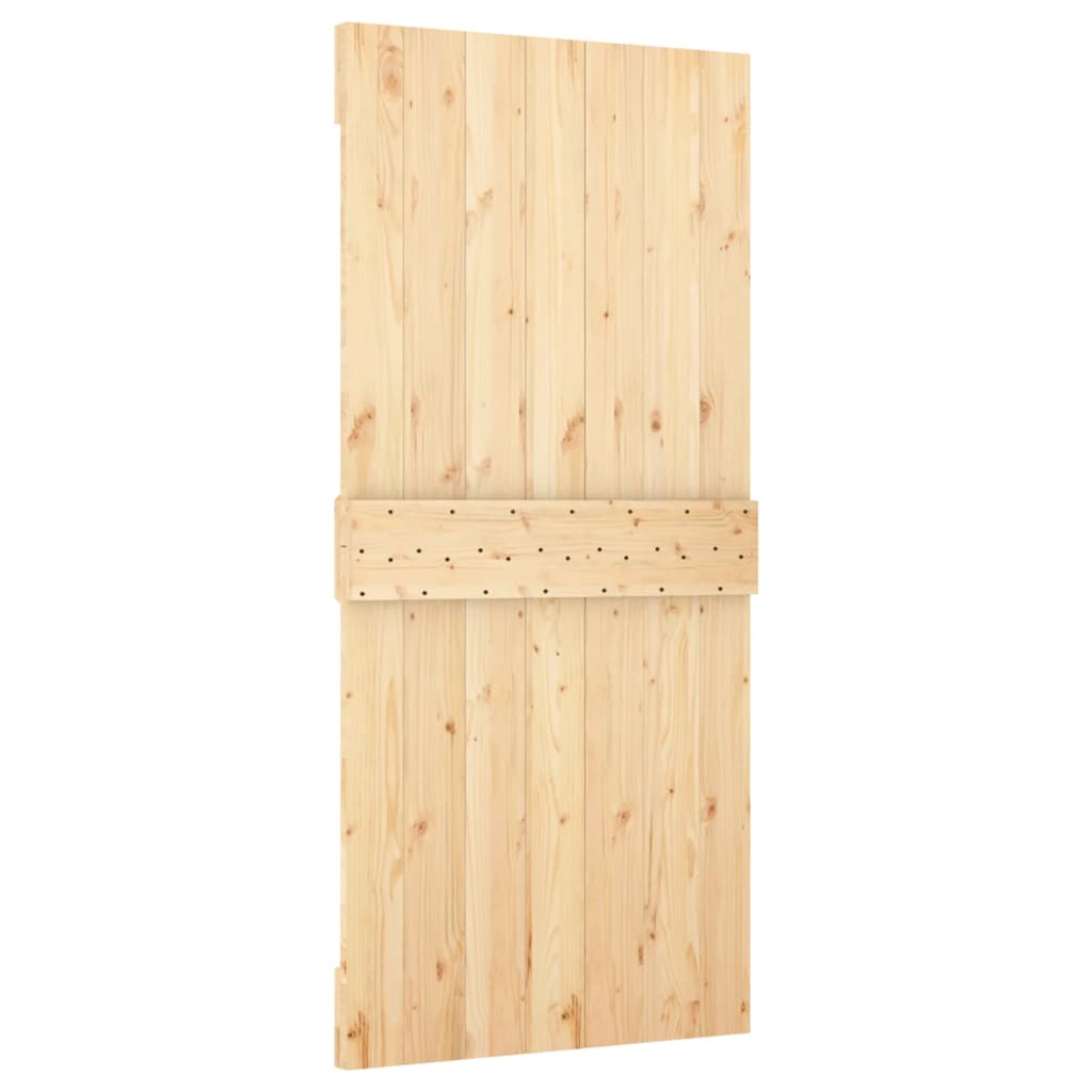 Puerta corredera con herrajes madera maciza de pino 100x210 cm vidaXL