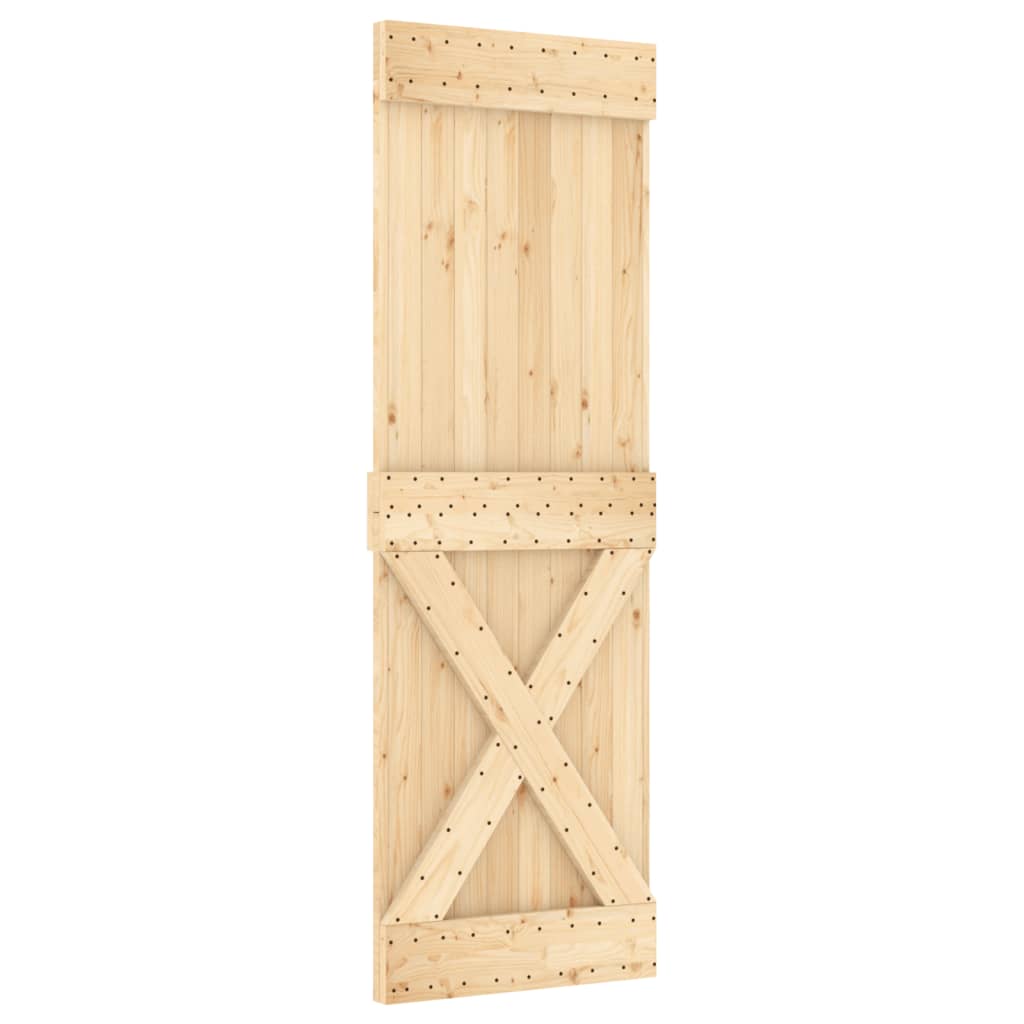 Puerta corredera con herrajes madera maciza de pino 70x210 cm vidaXL