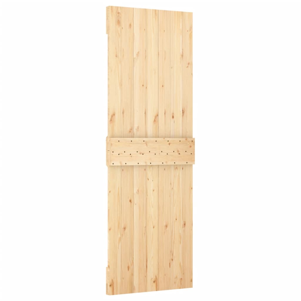 Puerta corredera con herrajes madera maciza de pino 70x210 cm - Vetonek