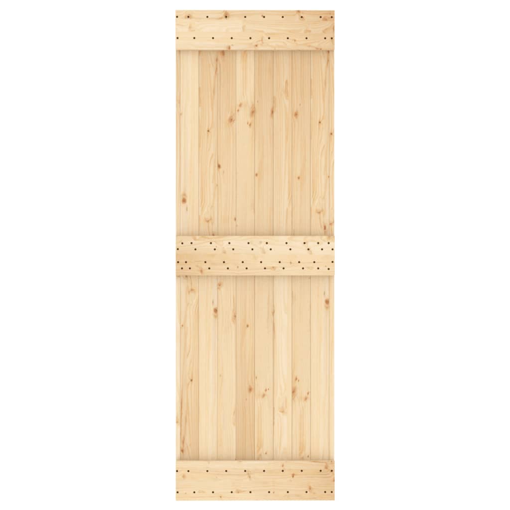 Puerta corredera con herrajes madera maciza de pino 70x210 cm - Vetonek