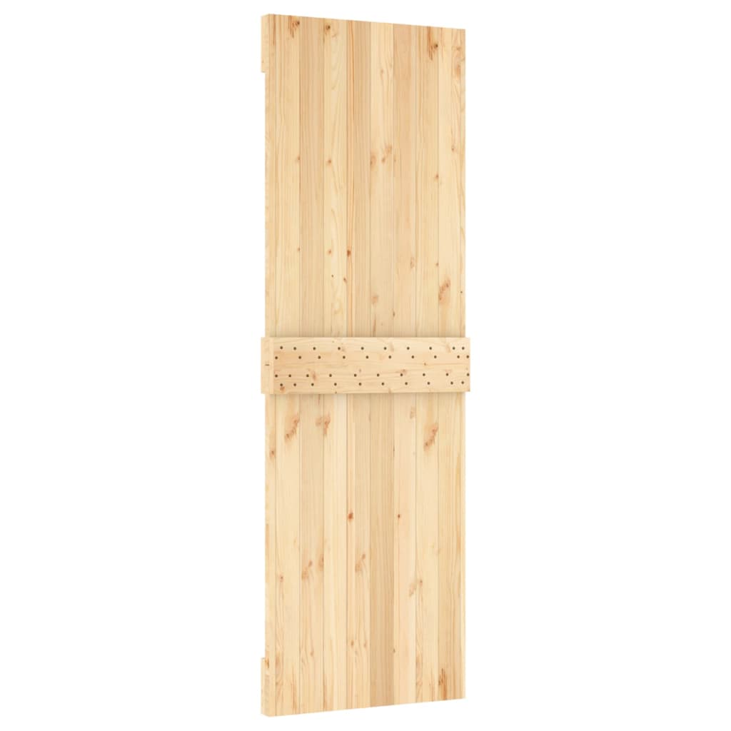 Puerta corredera con herrajes madera maciza de pino 70x210 cm - Vetonek