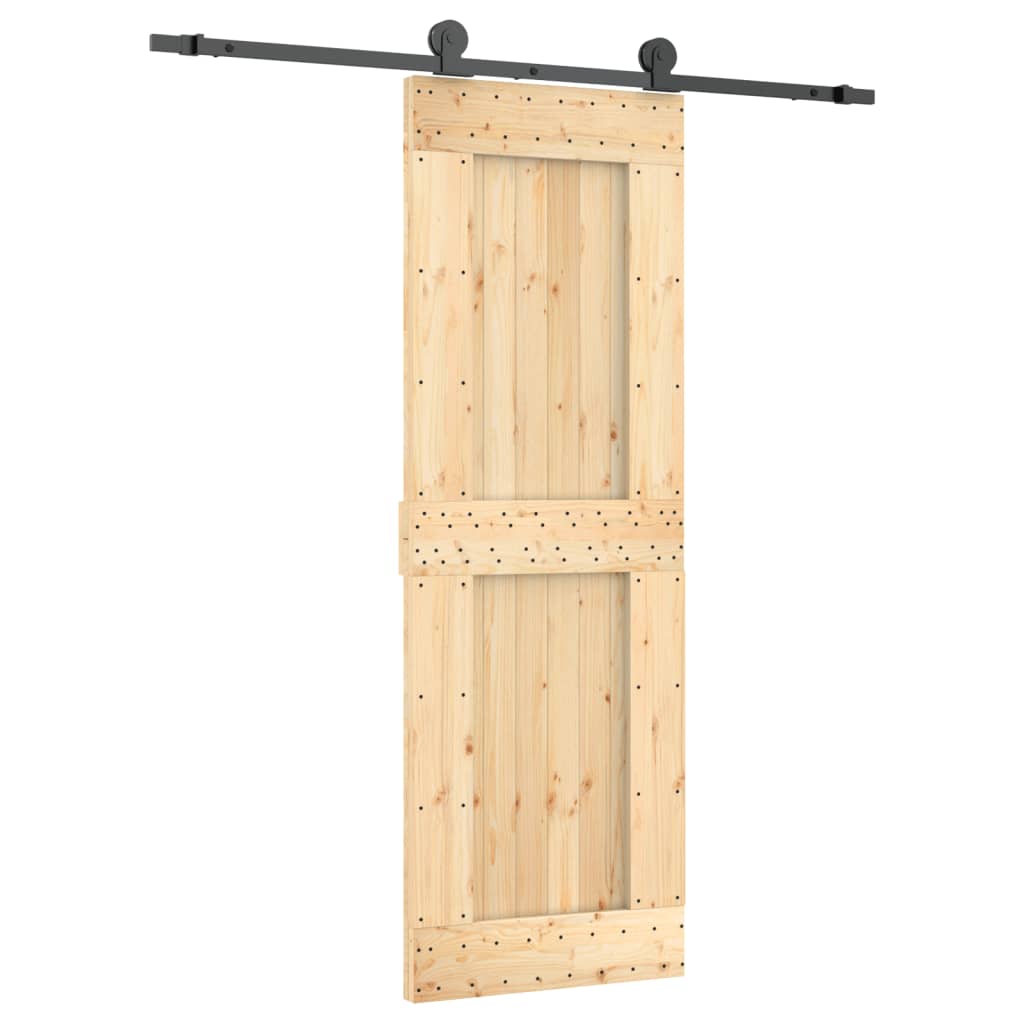 Puerta corredera con herrajes madera maciza de pino 70x210 cm vidaXL