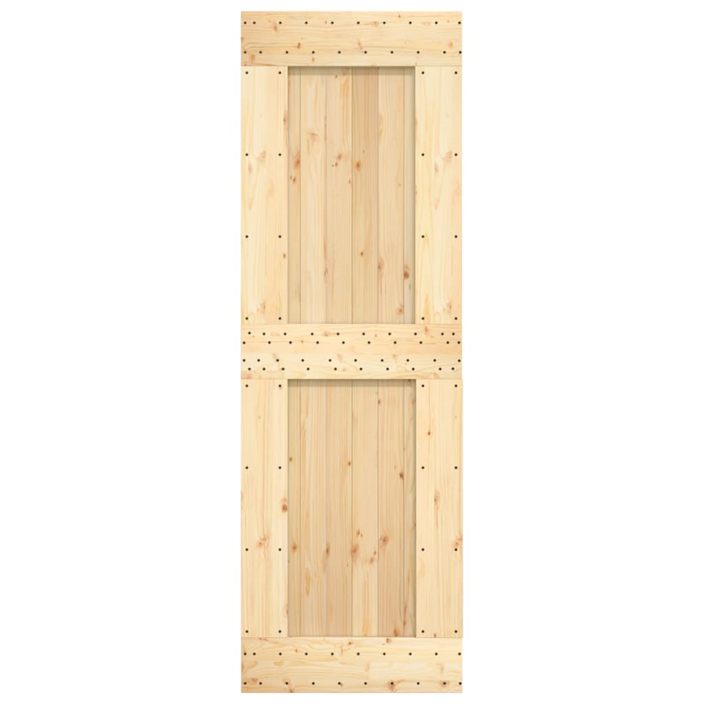 Puerta corredera con herrajes madera maciza de pino 70x210 cm vidaXL