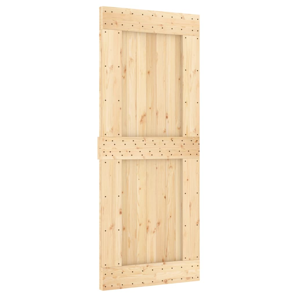 Puerta corredera con herrajes madera maciza de pino 85x210 cm vidaXL