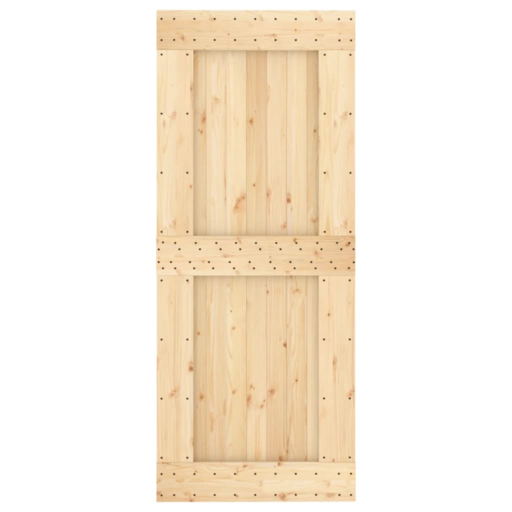 Puerta corredera con herrajes madera maciza de pino 85x210 cm vidaXL