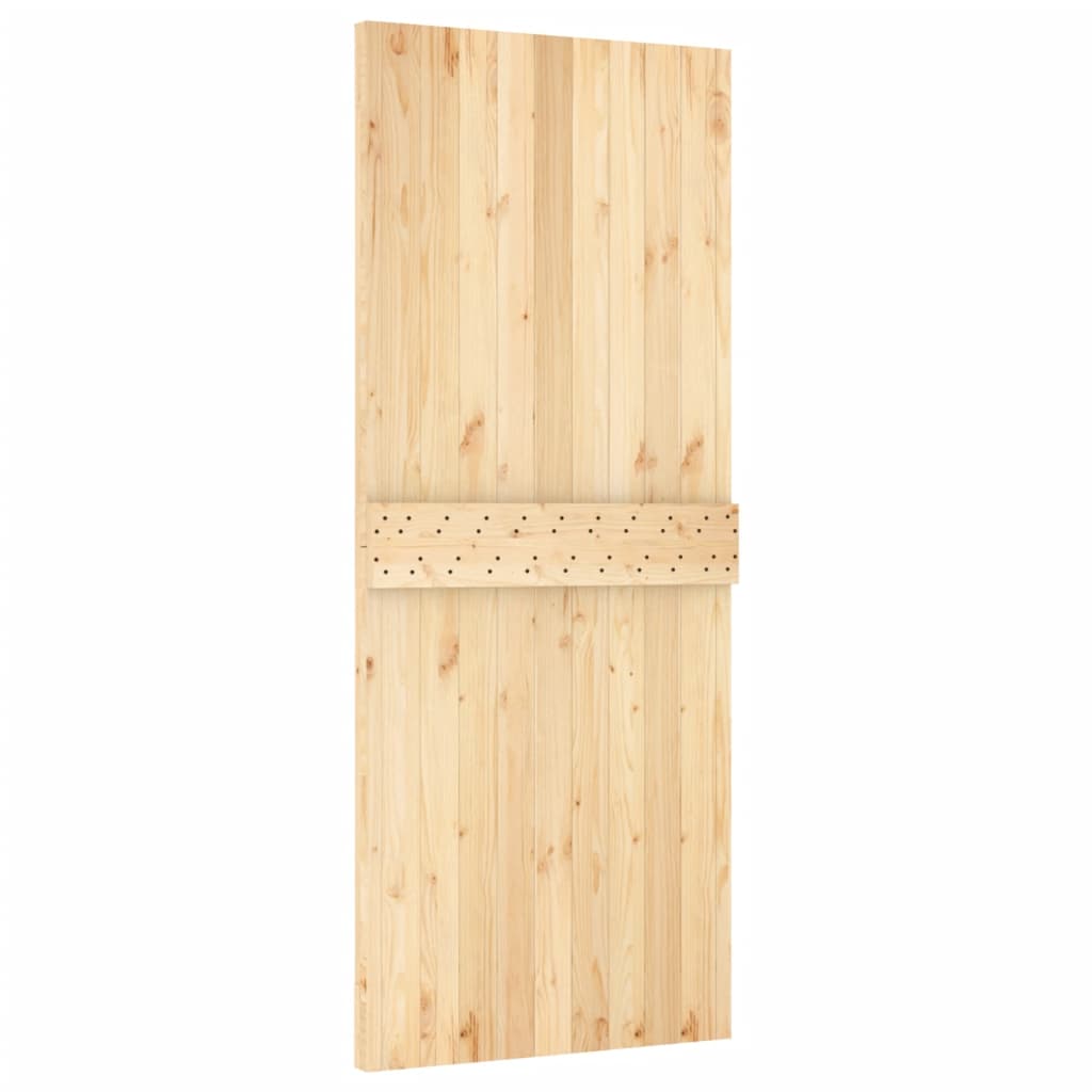 Puerta corredera con herrajes madera maciza de pino 85x210 cm vidaXL