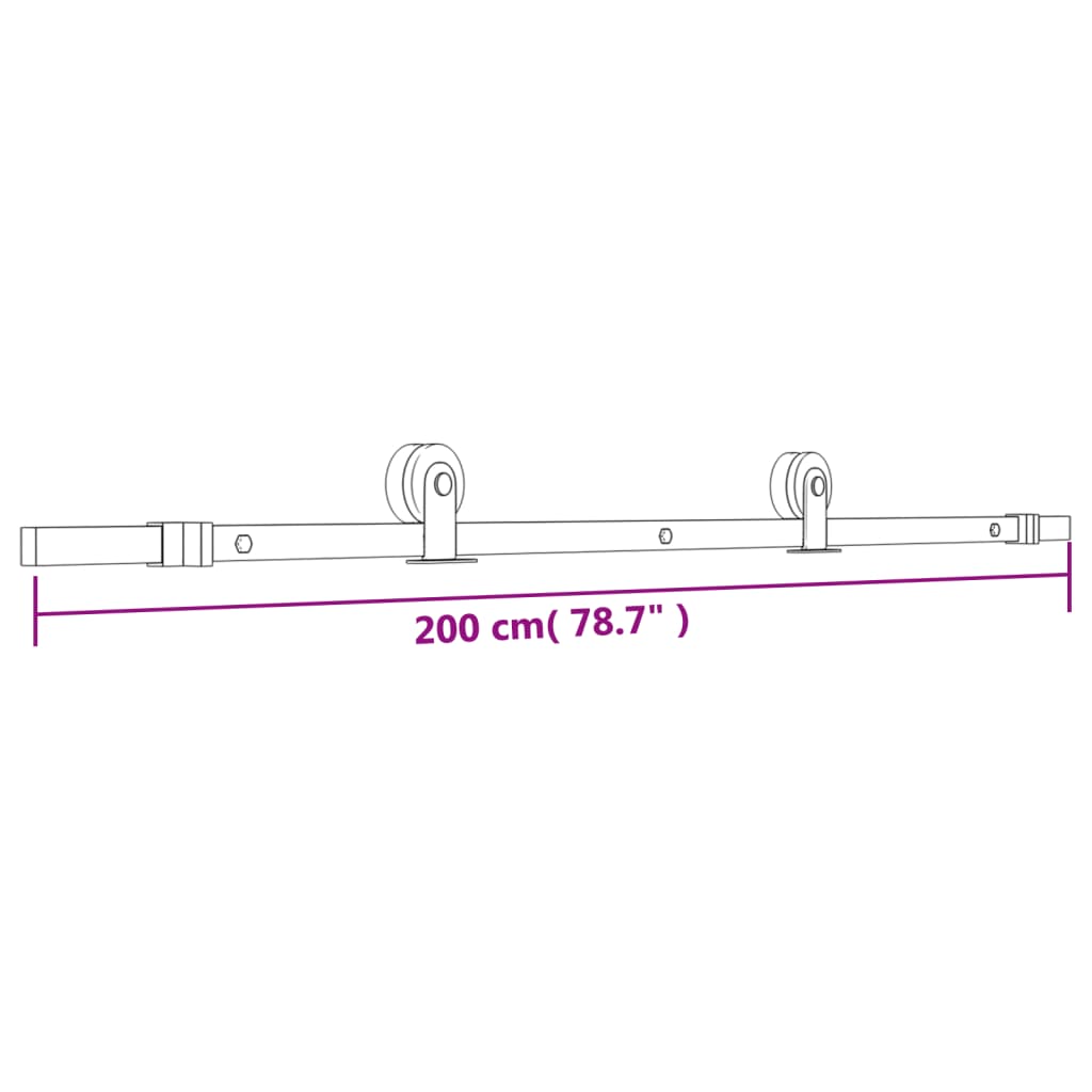 Puerta corredera con herrajes madera maciza de pino 85x210 cm vidaXL