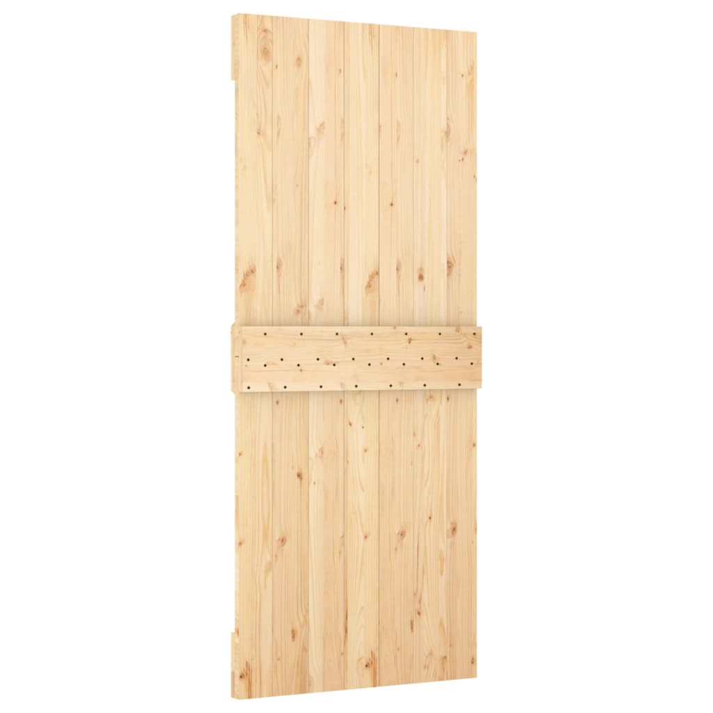 Puerta corredera con herrajes madera maciza de pino 85x210 cm vidaXL