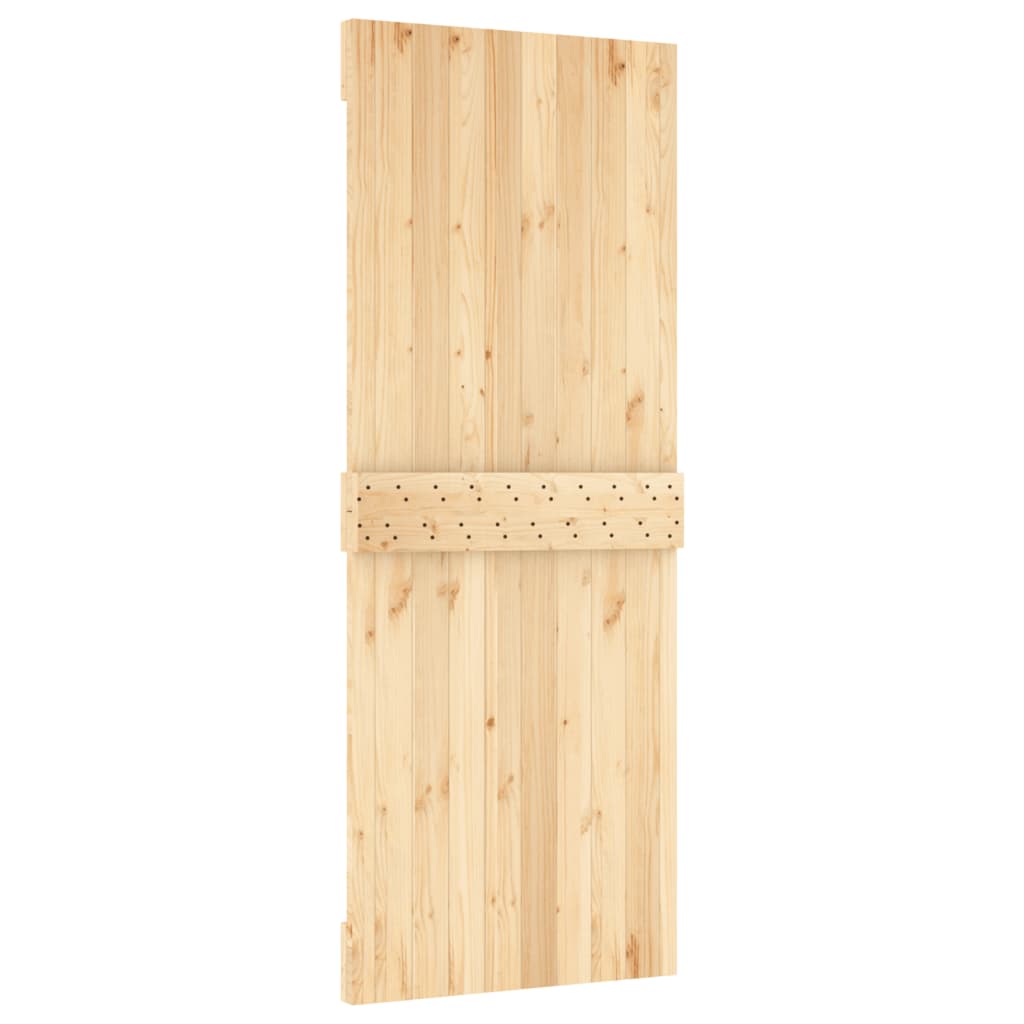 Puerta corredera con herrajes madera maciza de pino 80x210 cm vidaXL